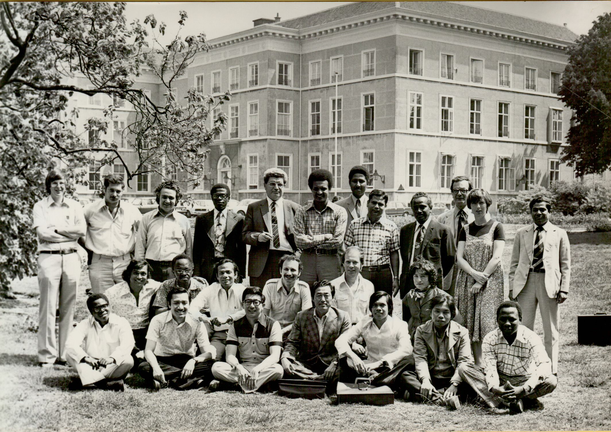 Class group photo at the Institute of Social Studies, The Hague